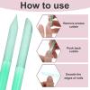 6 Pcs Glass Cuticle Pusher, Dual Ended Cuticle Pusher, Crystal Angled Cuticles Manicure Stick, Multi Color Nail Cuticles Trimmer Remover Tool(Transparent+Frosted) view 4