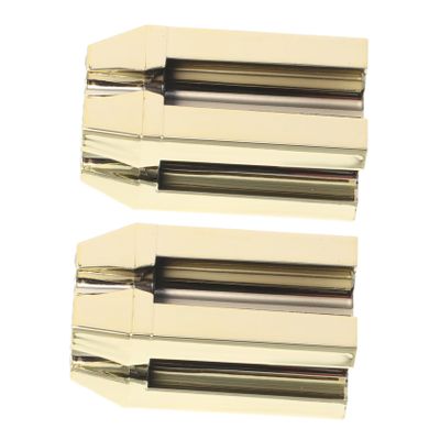 VALICLUD 2pcs Gold Eyebrow Pencil Sharpener with Flat Tip Carving Guide Tool for Microblading Practice Rust-Resistant Makeup Sharpener Portable for Home and Travel Use