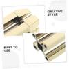VALICLUD 2pcs Gold Eyebrow Pencil Sharpener with Flat Tip Carving Guide Tool for Microblading Practice Rust-Resistant Makeup Sharpener Portable for Home and Travel Use view 3