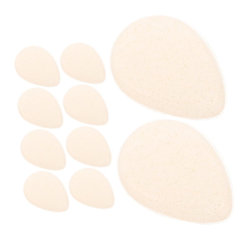 PartyKindom 10pcs Clear Silicone Makeup Sponge for Face Powder and Foundation Application Non-absorbent Puff Pads with Ergonomic Grip Skin-friendly Soft Applicators for Precise Blending and