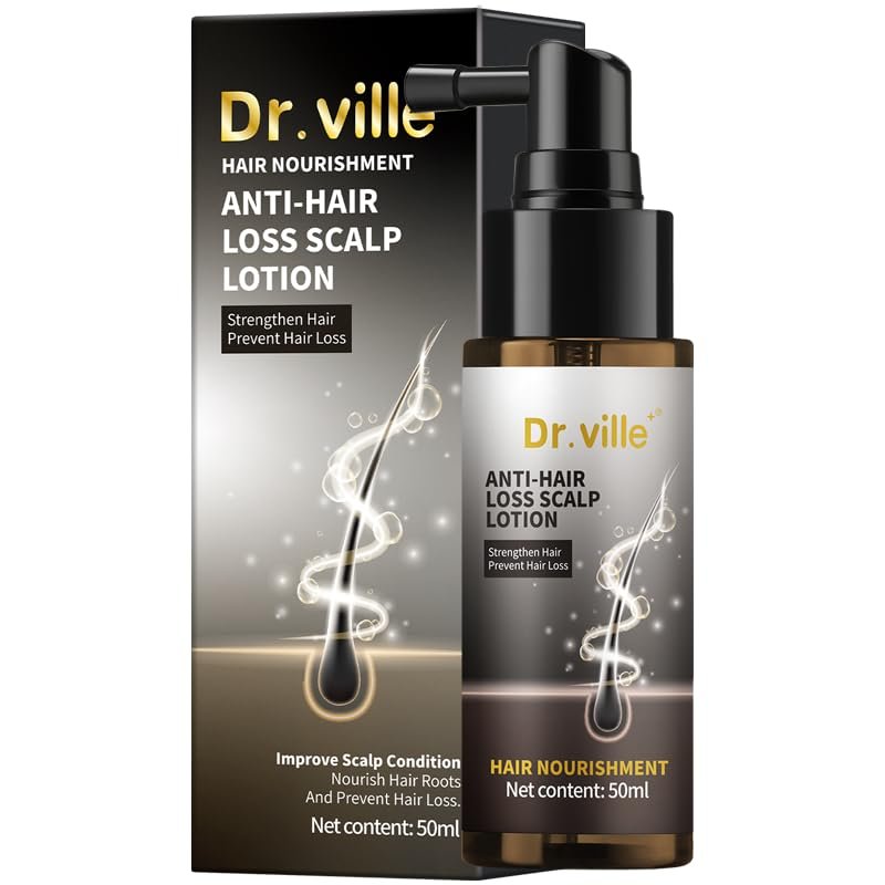 Dr.Ville Hair & Scalp Nourishing Spray  Lightweight Formula for Shiny, Soft, and Healthy-Looking Hair