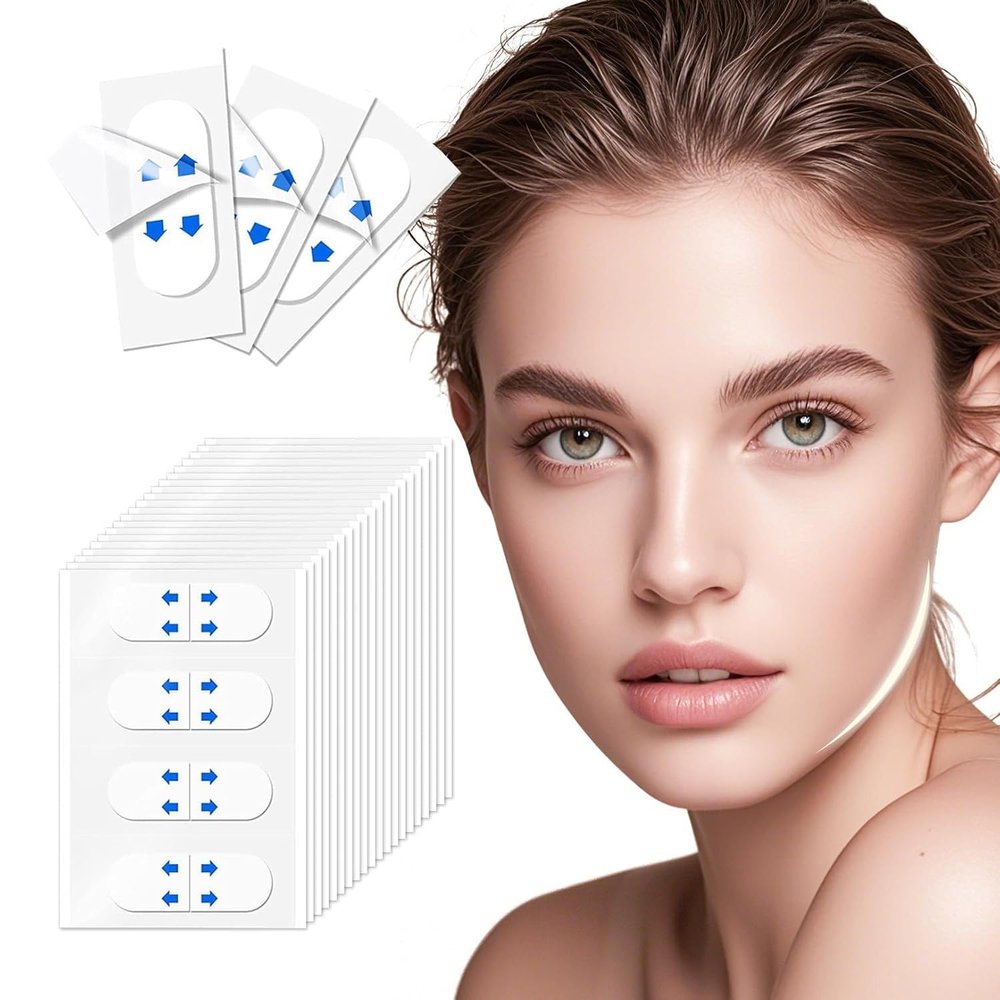 120 PCS Neck Tape for Enhancing Visibility, Facial Enhancing Invisible Tape, Face Tightening Enhancing Tape, Suitable for Skin Sagging, Double Chin, Jawline, Eye Wrinkles, Makeup Application
