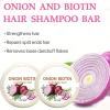 2 Pack Onion Biotin Shampoo Bar for Hair Growth, Onion Biotin and Rosemary Shampoo Bar for Hair Loss and Thinning Hair, Hydrating Hair Shampoo Soap for Hair Care Moisturize Clean 3 In 1 view 4