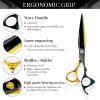 6 Inch Japan 440C Steel Hair Cutting Shears - Premium Barber Scissors Set with d & Black Finish view 2