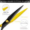 6 Inch Japan 440C Steel Hair Cutting Shears - Premium Barber Scissors Set with d & Black Finish view 3