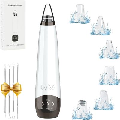 Blackhead Remover Pore Vacuum, Visual Rechargeable Blackhead Vacuum Facial Pore Cleaner-3 Suction Soft Silicone,3 Probes,USB Kit Electric Acne Extractor Tool for Adult