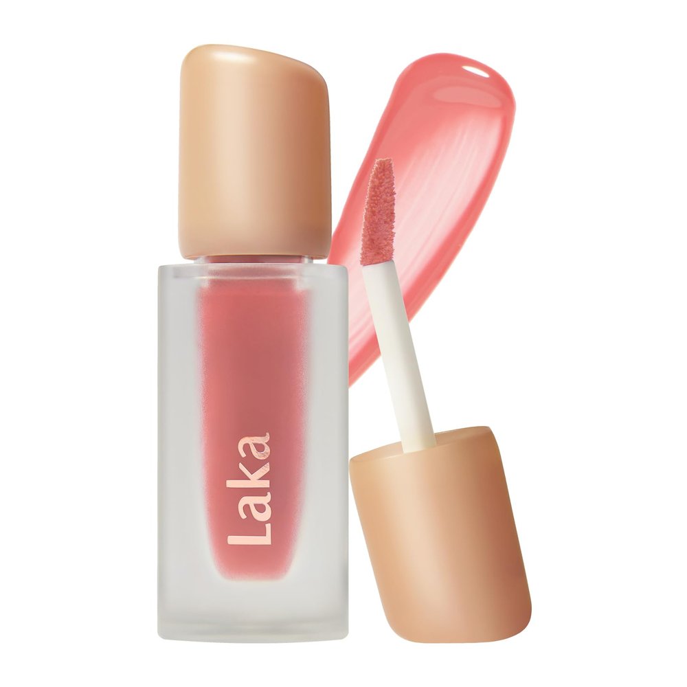 Laka Fruity Glam Tint, 4.5g/0.15oz, Glowing Lip Stain with Wide Color Spectrum, Hydrating & Lightweight Texture, Long-Lasting Bold Stain, Non-Sticky, Vegan, K-Beauty (#126 Lucy)