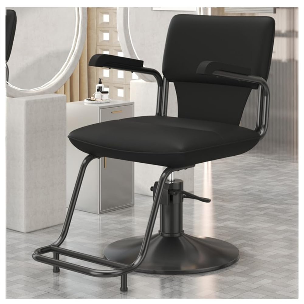 Barber Chair, Heavy Duty Salon Chair with Hydraulic Pump, 360 Swivel Height Adjustable Spa Beauty Chair for Hair Stylist,Spa, Beauty Shop,Black,A