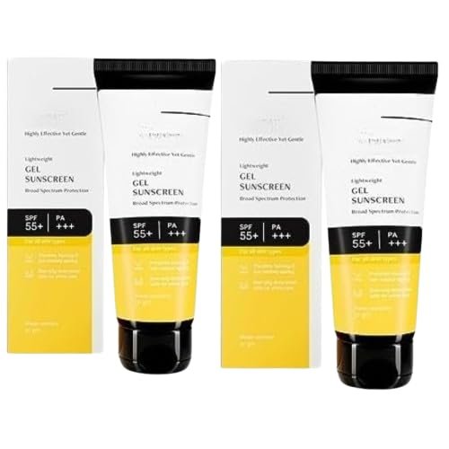 3.52Ounce / 100gram Gel Sunscreen SPF 55+ and PA+++ (50gm Each) Pack of 2