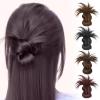 2 PCS Clip-On Feathered Bun Wig - Messy Bun Hair Piece for Women, Ponytail Extension, Hair Clips with Hair Attached Volumizing Feathered Wig for Women to Wear Everyday (2PC Dark Brown+Light Brown) view 2