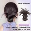 2 PCS Clip-On Feathered Bun Wig - Messy Bun Hair Piece for Women, Ponytail Extension, Hair Clips with Hair Attached Volumizing Feathered Wig for Women to Wear Everyday (2PC Dark Brown+Light Brown) view 4