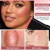 ZAIDOC Facial Blush Stick with Brush, Creamy Lip & Cheek Color with Caesalpinia Sappan Extract, Pearl Orange view 2