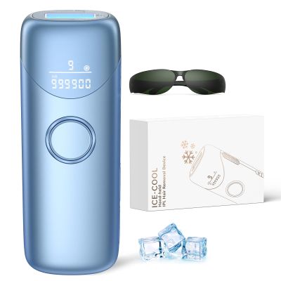 Ubroo Laser Hair Removal for Women, 97.6% Hair Reduction in 2 Session, 5 Ice Cooling IPL Hair Removal Device, Hair Removal at Home for Legs Bikini Armpits Facial (Blue)