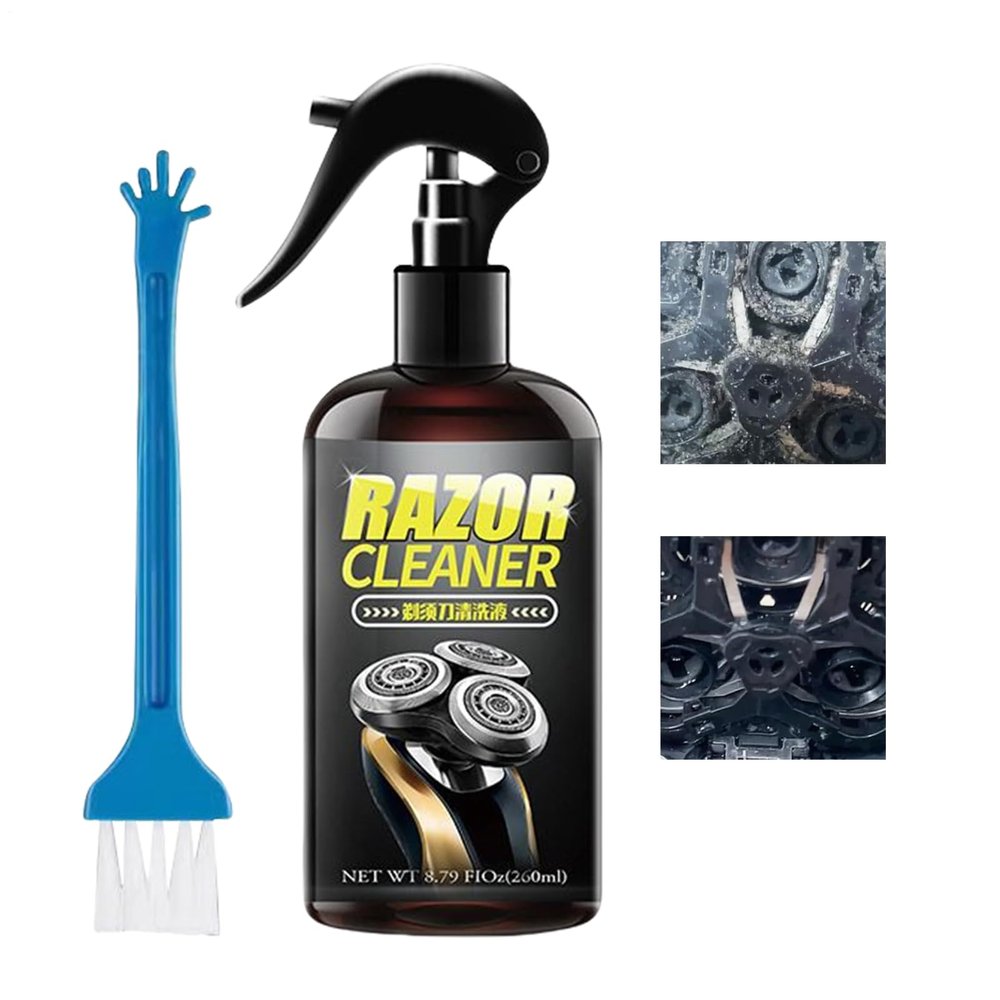 260ml Electric Razor Cleaner Spray, Electric Shaver Cleaning Solution, Odorless Clipper Trimmer Cleaner For Odor Elimination And Rust Prevention For Home Grooming