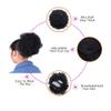 Friggqwe Fake Hair Afro Puff Girl 8inch Kinky Curly Drawstring Ponytail Black Chignon Hair Extension Hair Buns Hair Piece(Medium Brown) view 2