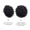 Friggqwe Fake Hair Afro Puff Girl 8inch Kinky Curly Drawstring Ponytail Black Chignon Hair Extension Hair Buns Hair Piece(Medium Brown) view 3