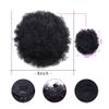 Friggqwe Fake Hair Afro Puff Girl 8inch Kinky Curly Drawstring Ponytail Black Chignon Hair Extension Hair Buns Hair Piece(Medium Brown) view 4