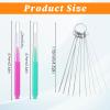 40 Pcs Shower Head Cleaner Tool Set, 30 Pcs Shower Head Cleaning Brush, and 10 Unclogging Pins with Storage Boxes, Cleaner Picks for Small Hole Anti-Clogging Nozzle Household Bathroom Kitchen view 2