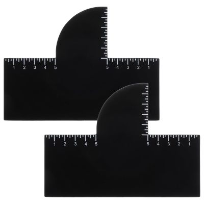 2Pcs Enhancement Card for Barbers with Measurement Indicators, Color Spray Edge Hair Liner Card Hairline Shaping Tool Reusable Spray Edge Hairline Shaping and Line Up Tool