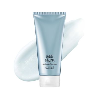 Jaminkyung FREE MARK Real Waterful Cream | Korean Skincare Water Gel Moisturizer for Face | Lightweight Sorbet Texture, Hydrating & Refreshing Face Cream | 7.05 oz
