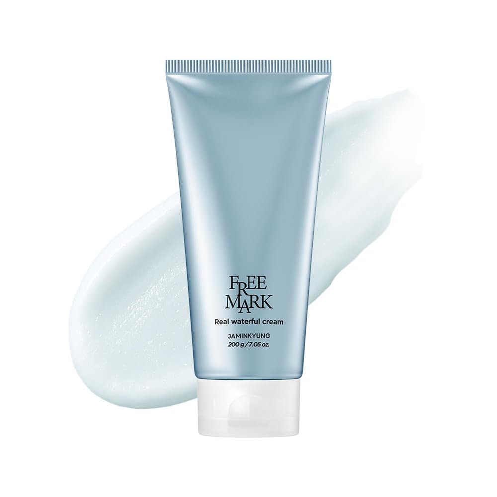 Jaminkyung FREE MARK Real Waterful Cream | Korean Skincare Water Gel Moisturizer for Face | Lightweight Sorbet Texture, Hydrating & Refreshing Face Cream | 7.05 oz