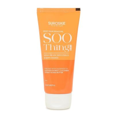 Hair Removal Soothing Gel with Aloe Vera, Cucumber & Shea Butter, 1.69 oz, Quick & Painless