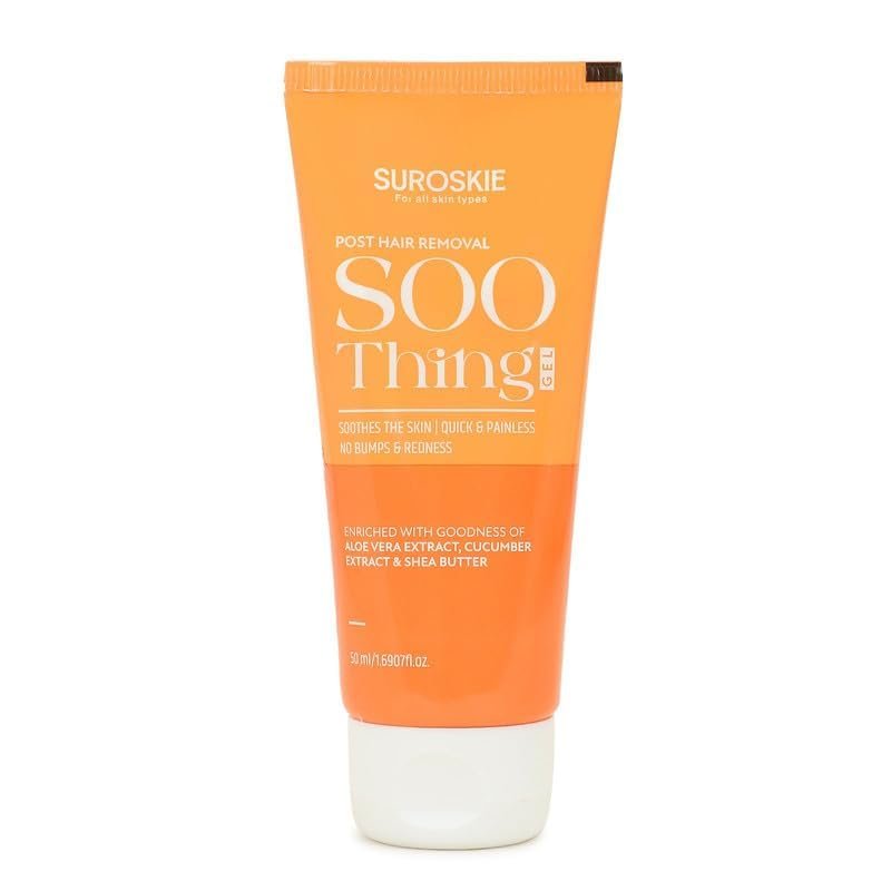 Hair Removal Soothing Gel with Aloe Vera, Cucumber & Shea Butter, 1.69 oz, Quick & Painless