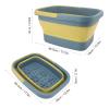Asixxsix Collapsible Foot Bath Basin for Soaking Feet, Silicone Foot Soak Tub with Handle, Foldable Feet Spa Soaking Basin Bucket, Pedicure Foot Soak Basin, Bump Dot Design (Green) view 4