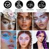 Blue Body Glitter Stick, Sparkling Hair Glitter for Kids and Women, Waterproof Face Hair and Body Glitter Makeup, Rave Accessories Carnival Chunky Sequins view 3