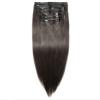girl Clip In Hair Extensions Real Human Hair Deep Curly Natural for Women,Straight Seamless No Knots And No Shedding 8 Pcs Set(20") view 1