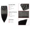 girl Clip In Hair Extensions Real Human Hair Deep Curly Natural for Women,Straight Seamless No Knots And No Shedding 8 Pcs Set(20") view 4
