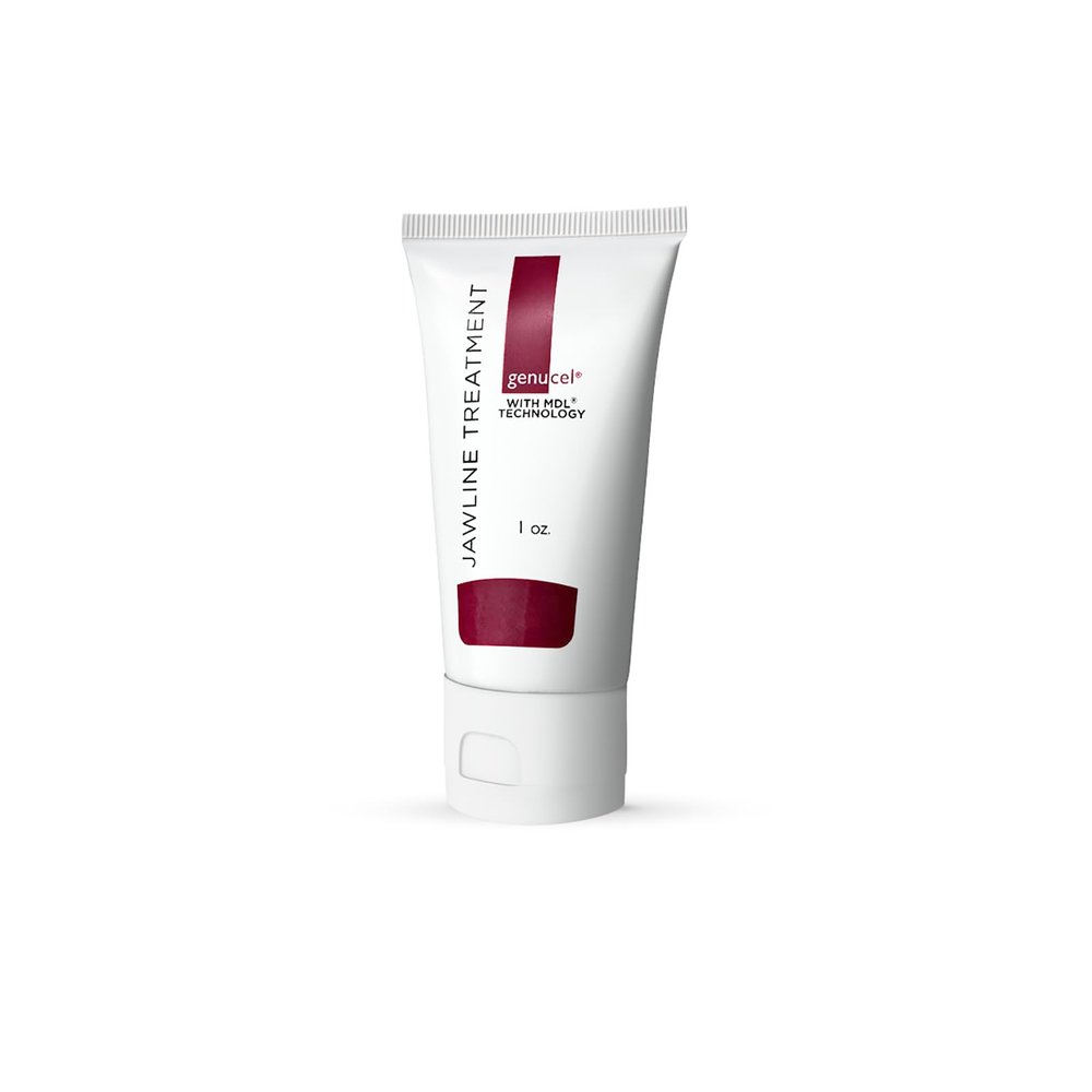 Genucel Jawline Peptide Cream Firming & Contouring Treatment for Neck, Jawline & Chin with Meadowlactones, 1 fl oz