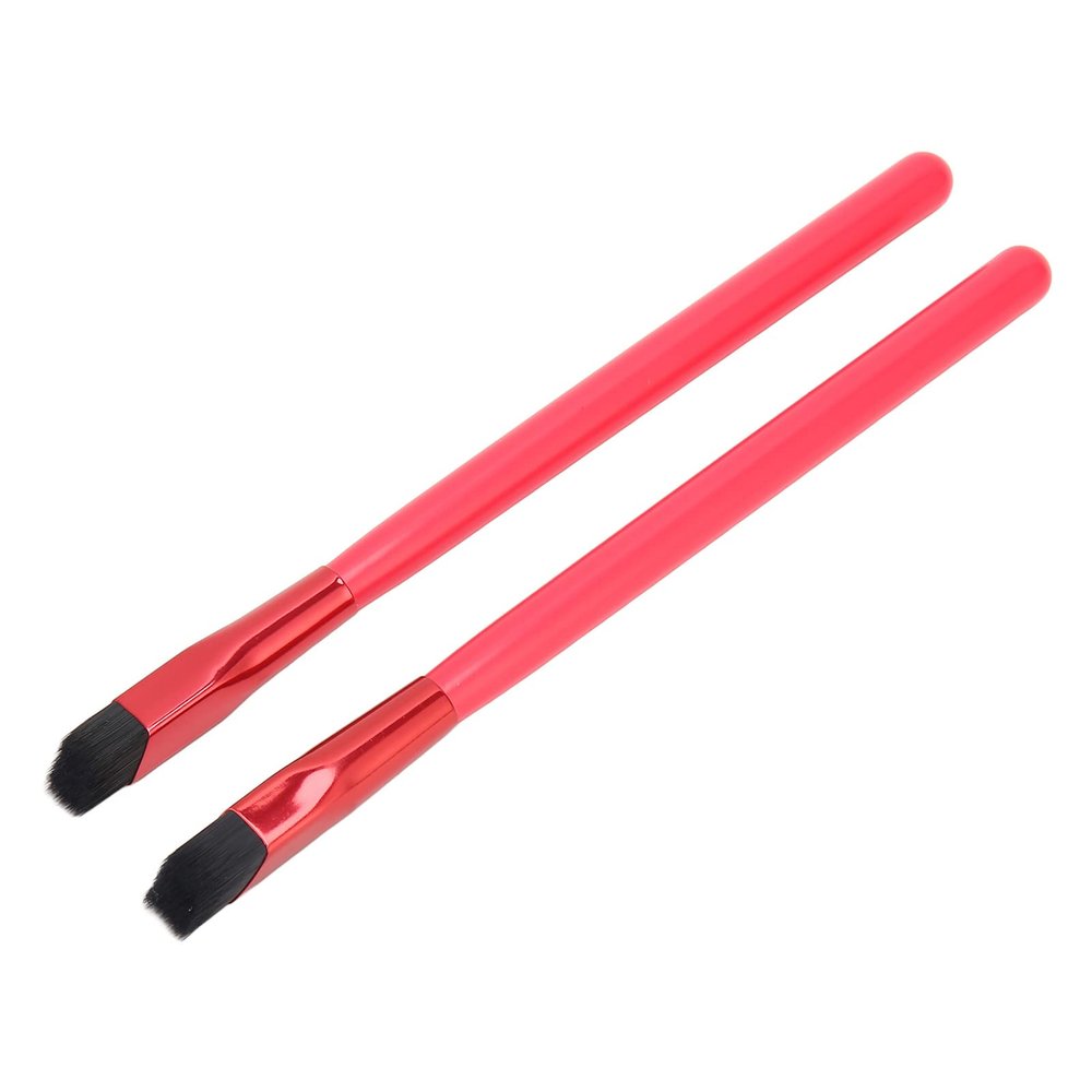 Eyebrow Makeup Brush Red Multi Function Angled Brow Brushes Daily Use Pack of 2