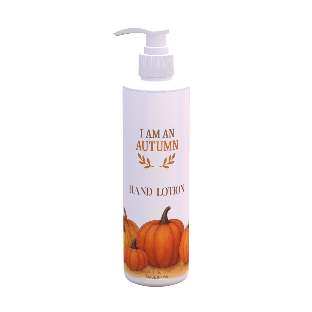 Autumn Hand Soap  Autumn Pumpkin Design | Fresh Green Tea & Lemon Scent | 12 Pack 16 oz Pump Bottles | Classic Harvest Decor for Home, Kitchens & Guest Spaces | Paraben-Free, Made in USA