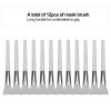 12pcs Facial Mask Brush Soft Silicone Comfortable Handle Mud Mask Cream Applicator Spatula White for Facial Cleaning and Spa view 4