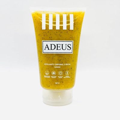Adeus Banana Skin Illuminating Body and Face Exfoliating Scrub 165g - Original