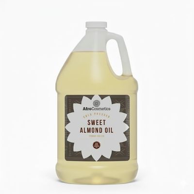 AFROCOSMETICS Sweet Almond Oil Natural Moisturizer for the body Cold Pressed 128 oz/ 1 Gallon