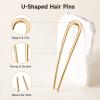 3 Pcs French Hair Pins for Women  Gold Hair Accessories for Buns, French Twists and Updos view 4