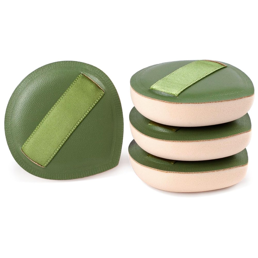 4-Pack Makeup Sponges  Latex-Free Blender Set for Foundation, Concealer & Powder, Soft, Reusable & Beginner-Friendly Beauty Tools (Green)