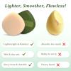 4-Pack Makeup Sponges  Latex-Free Blender Set for Foundation, Concealer & Powder, Soft, Reusable & Beginner-Friendly Beauty Tools (Green) view 3