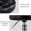 Adjustable Height Swivel Rolling Stool with Wheels, PU Leather Round Office Chair, Widened Base Drafting Stool for Medical Estheticians, Salon & Studio - Blue/Brown view 4