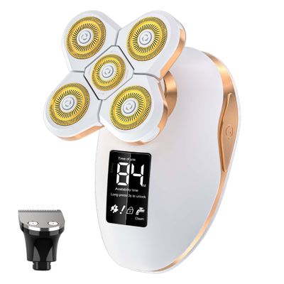 Electric Razor for Women, Rechargeable Wet Dry Waterproof Shaver with 5-Blade Head & LED Display - Cordless Hair Removal for Legs and Body 1
