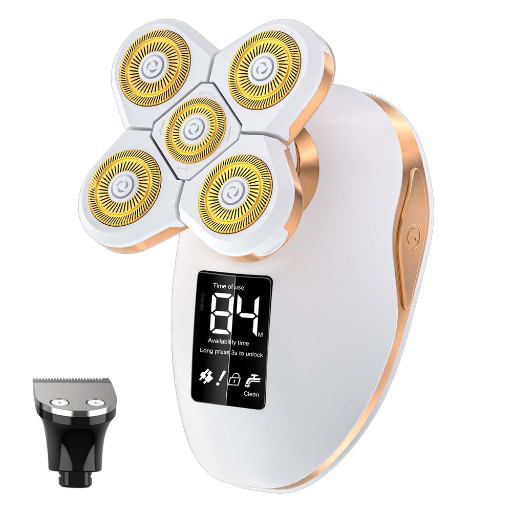 Electric Razor for Women, Rechargeable Wet Dry Waterproof Shaver with 5-Blade Head & LED Display - Cordless Hair Removal for Legs and Body 1