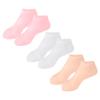 Ipetboom 3Pairs Moisturizing Protective Socks for Dry Cracked Feet Skin-Comfort Foot Care with Hydrating Softening Treatment Comfortable Fit for Daily and Overnight Use Includes White Pink view 1