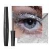 AKARY Glitter Mascara for Eyelashes, 5-Colors Diamond Sparkle Colorful Lashes, Waterproof Long-lasting Sparkle Mascara, Voluminous Lengthening for Women, Halloween Christmas Eyes Makeup, 1#Sliver view 1