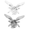 LIFKOME 2pcs Metal Butterfly Hair Claws Strong Grip Hair Clamps for Women Secure Hold Silver and Black view 1