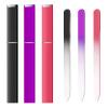 3 Pack Glass Nail Files for Natural Nail Professional Crystal Fingernail Files Double-Sided Etched Gentle Nail Care for Women Adults Purple,Black,Rose red view 1