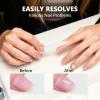 3 Pack Glass Nail Files for Natural Nail Professional Crystal Fingernail Files Double-Sided Etched Gentle Nail Care for Women Adults Purple,Black,Rose red view 2
