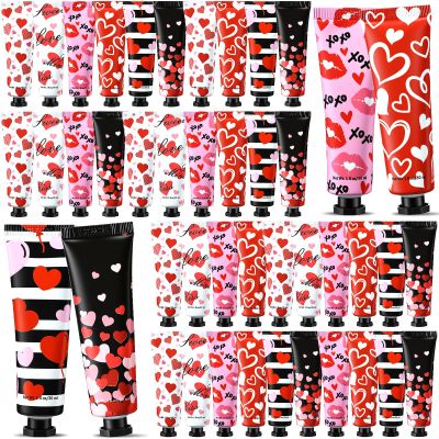 Loopeer 60 Pcs Valentine's Galentine's Day Gifts, galentines Hand Cream bulk, valentines day gifts for employees, Mini Hand Lotion for Valentine Women Coworker Employees Teacher