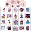40pcs Demon Hunter Temporary Tattoos for Girls Kids,Party Favors Fake Tattoos Stickers,Korean Idol Movies Children's Birthday Supplies,Birthday Decoration Party Game Activities Reward Gifts (Pink) view 2